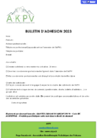 Bulletin adhésion 2023