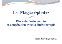 Place de l’ostéopathie dans la PEC de la plagiocéphalie